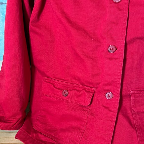 Casual Corner Annex Red Coat Women's Medium Petite - Picture 10 of 16